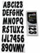 LetterandNumberLabelSet 3inH 1-1/2inW