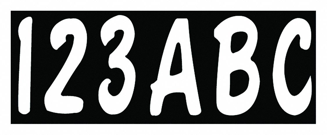 LetterandNumberLabelSet 3inH 1-1/2inW