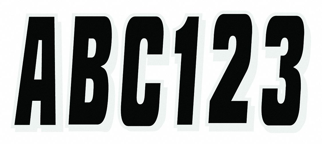 LetterandNumberLabelSet 3inH 1-1/4inW