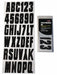 LetterandNumberLabelSet 3inH 1-1/2inW
