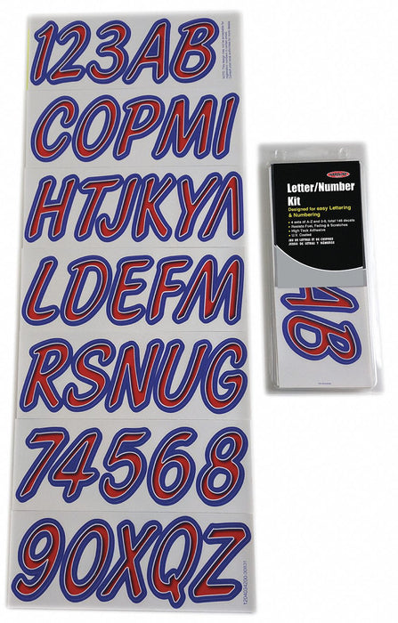Number and Letter Combo Kit Red/Purple