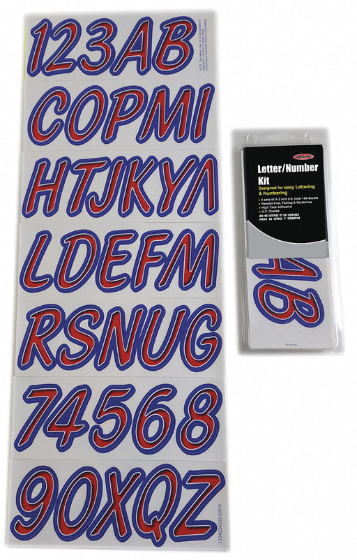 Number and Letter Combo Kit Red/Purple