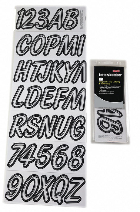 LetterandNumberLabelSet 3inH 1-3/8inW