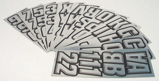 Number and Letter Combo Kit Chrome/Black