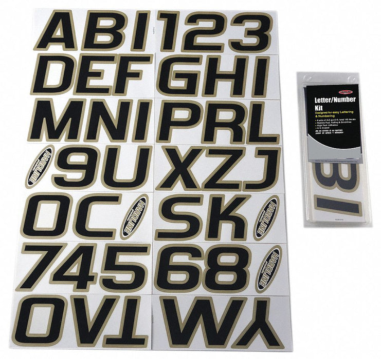 LetterandNumberLabelSet 3inH 2-7/8inW