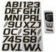 LetterandNumberLabelSet 3inH 2-7/8inW