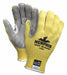 Leather Gloves Gray Yellow S PR