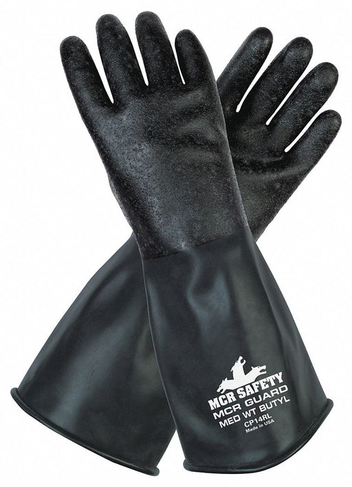 J4423 ChemResistantGloves Blk Beaded L PR