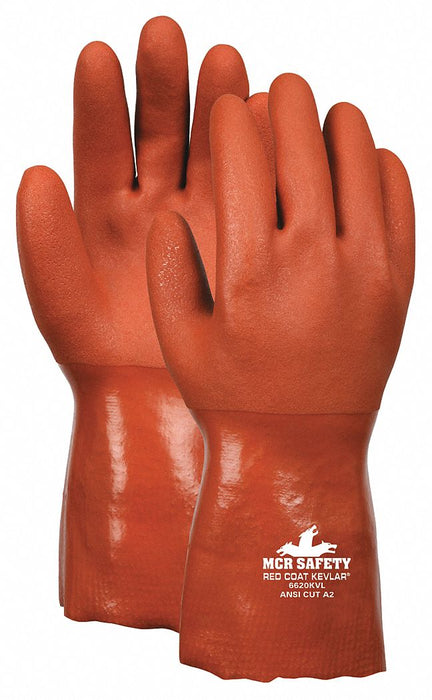 J4434 Chemical Gloves 2XL 12in. L Red PVC PK12