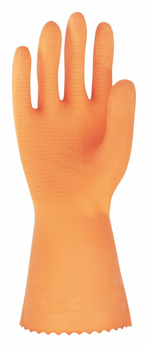 J4444 Chemical Gloves M 12 in L Orange PR