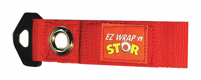 Hook-and-Loop Cable Wrap 4 in Red