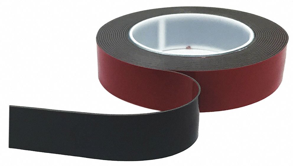 Foam Tape Black 5-1/2 yd L 1/2 in W
