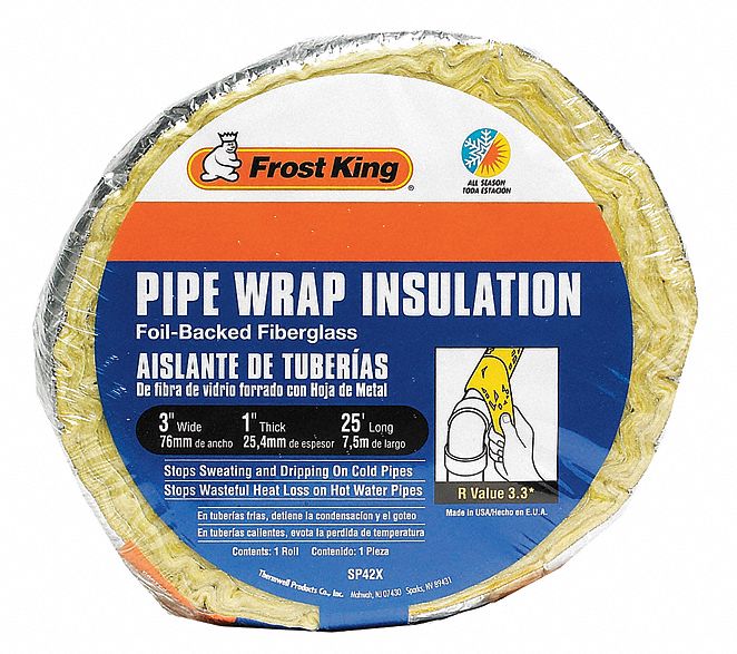 Pipe Wrap 1 in T 3 in W x 25 ft.