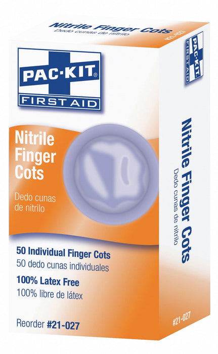 Finger Cots Blue Nitrile L PK50