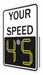 LEDRadarSpeedDisplaySign White/Black