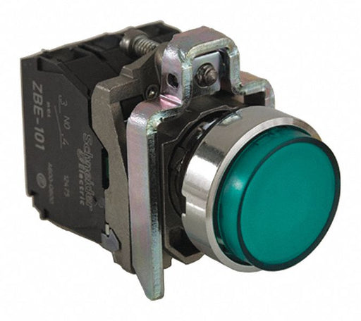 H6941 IllumPushButton FullVolt Green 1NO/1NC