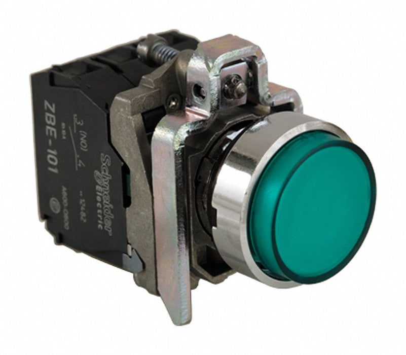 H6941 IllumPushButton FullVolt Green 1NO/1NC
