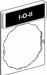 LegendPlate 1O11 Wht/Blk/Red Rectangular