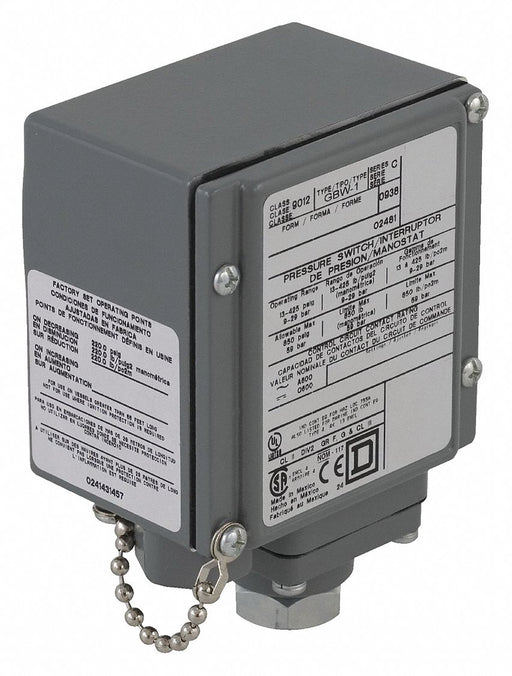 Pressure Switch 480Vac 10Amp G +Options