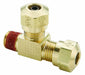 Tee Brass Comp1/4 MNPT1/8 FNPT1/8 