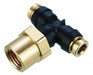Tee Brass Push-Fit1/4 1/4 FNPT1/4 