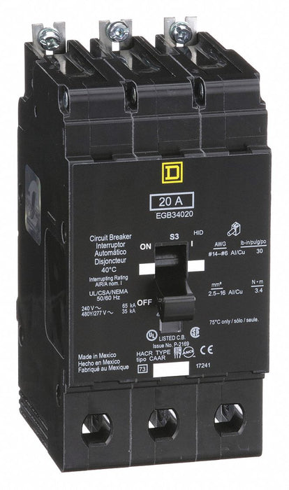 Miniature Circuit Breaker 20 A Lug