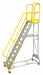 Rolling Ladder 102 in H Aluminum 6 Steps