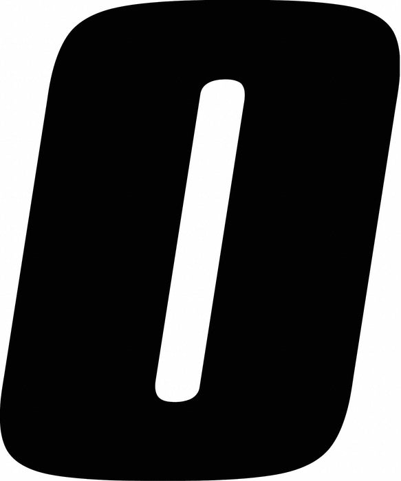 NumberLabel Vinyl 5-1/2inH 3-7/8inW PK12