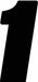 NumberLabel Vinyl 4inH 2-3/4inW PK12