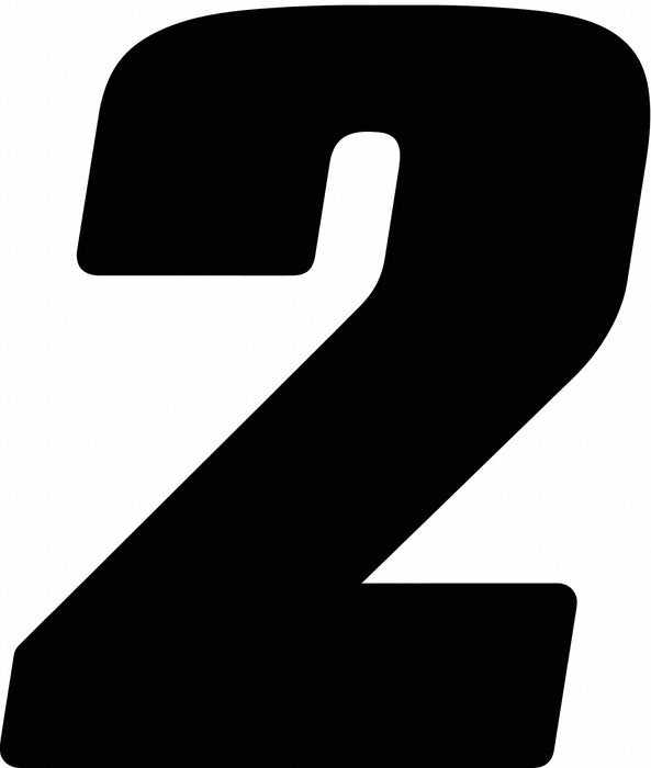 NumberLabel Vinyl 5-1/2inH 3-7/8inW PK12