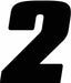 NumberLabel Vinyl 5-1/2inH 3-7/8inW PK12