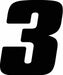 NumberLabel Vinyl 4inH 2-3/4inW PK12