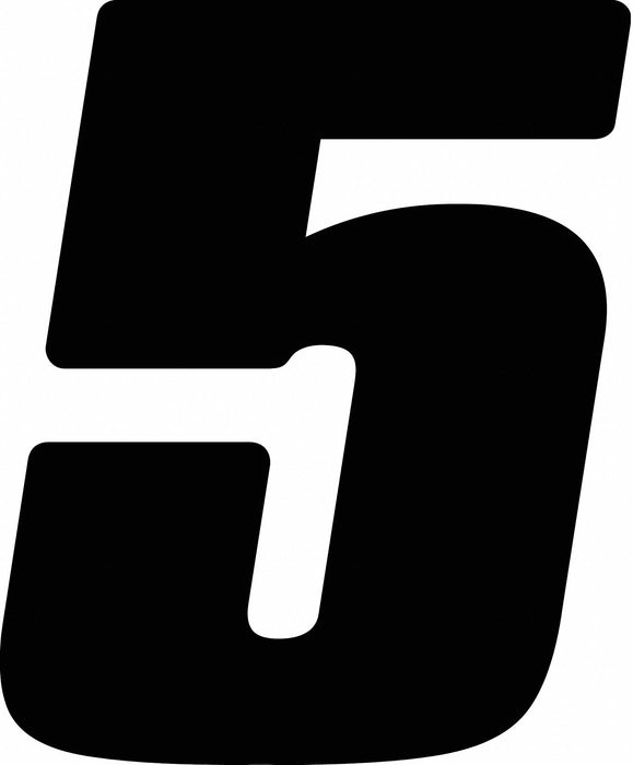 NumberLabel Vinyl 5-1/2inH 3-7/8inW PK12