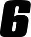 NumberLabel Vinyl 5-1/2inH 3-7/8inW PK12