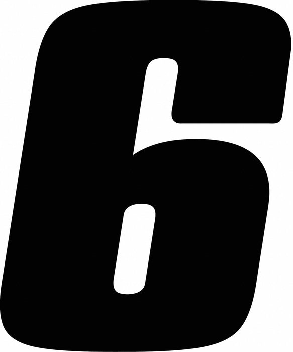 NumberLabel Vinyl 4inH 2-3/4inW PK3