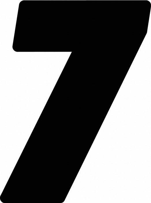 NumberLabel Vinyl 7inH 5inW PK12