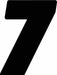NumberLabel Vinyl 7inH 5inW PK12