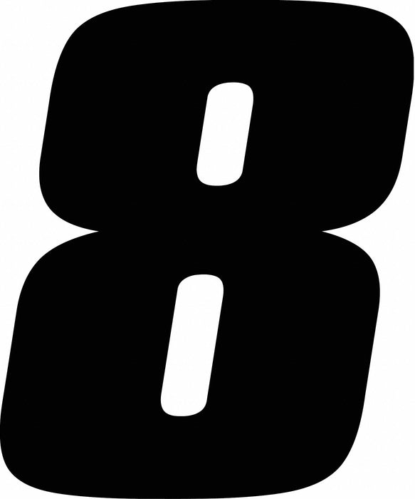NumberLabel Vinyl 5-1/2inH 3-7/8inW PK3
