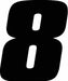 NumberLabel Vinyl 5-1/2inH 3-7/8inW PK3