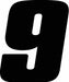 NumberLabel Vinyl 4inH 2-3/4inW PK3