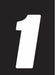 NumberLabel Vinyl 4inH 2-3/4inW PK12