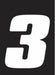 NumberLabel Vinyl 5-1/2inH 3-7/8inW PK12