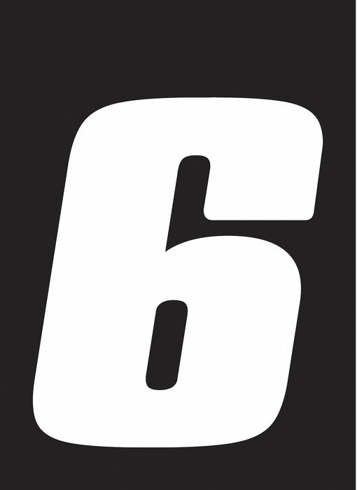 NumberLabel Vinyl 5-1/2inH 3-7/8inW PK12