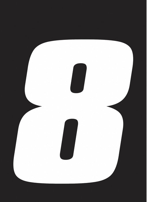 NumberLabel Vinyl 7inH 5inW PK12