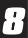Number Label Vinyl 7 in H 5 in W PK3