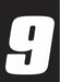 NumberLabel Vinyl 7inH 5inW PK12