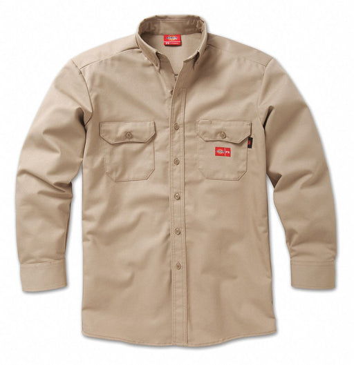 FR Button Down Work Shirt 2XL Khaki