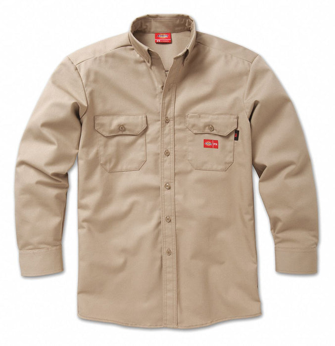 FR Button Down Work Shirt 2XL Khaki