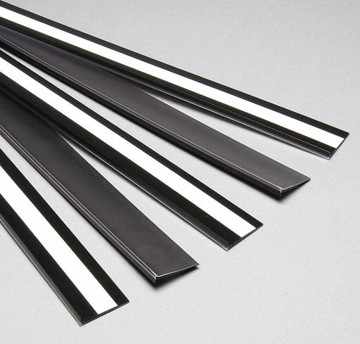 LabelHldr 32.625inL 1.125inW Clr/Blk PK5