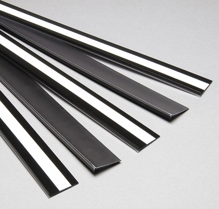 LabelHolder 33.5inL 1.125inW Clr/Blk PK5